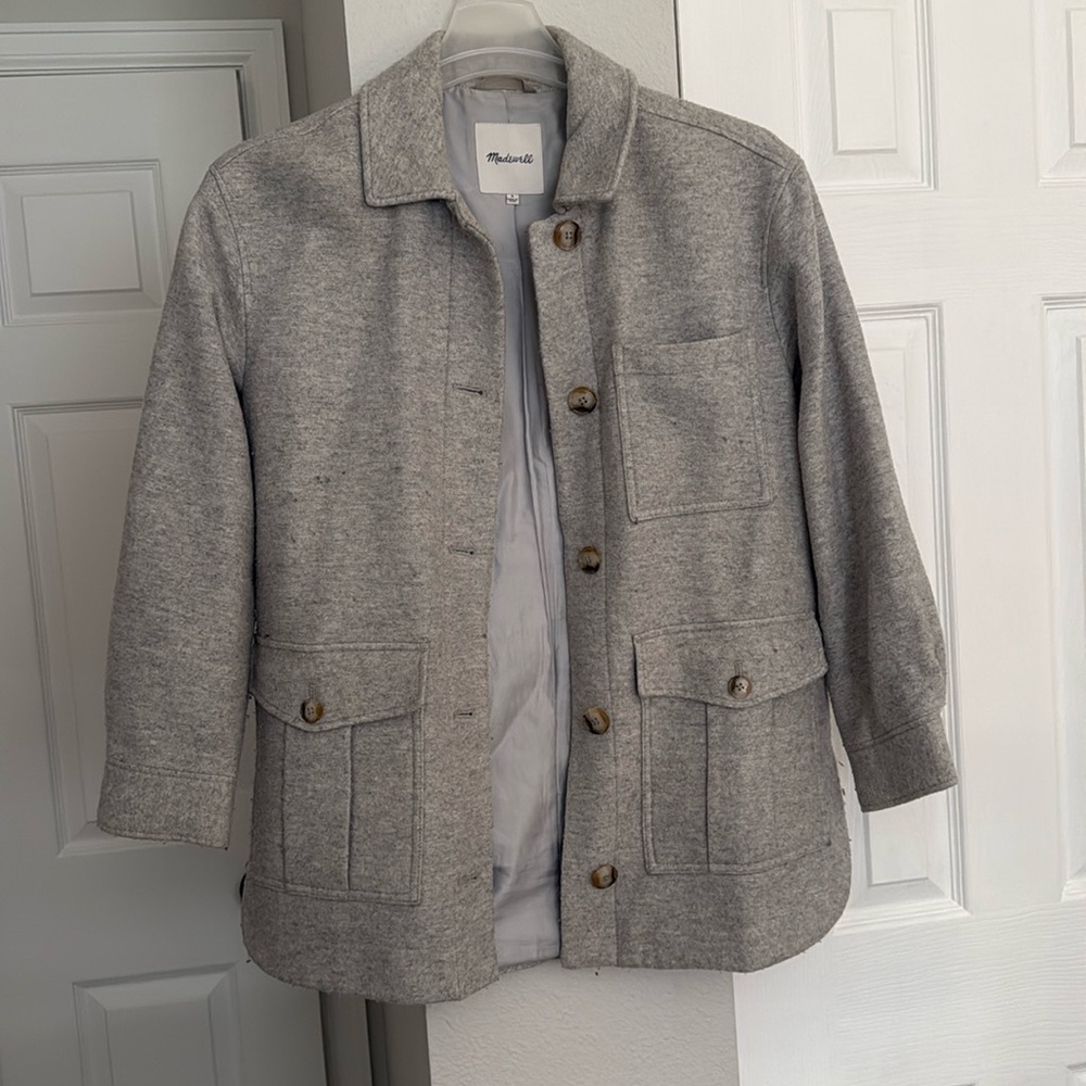 Madewell grey shirt jacket